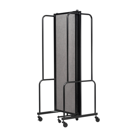 National Public Seating NPS Room Divider, 6' Height, 3 Sections, Grey RDB6-3PT02